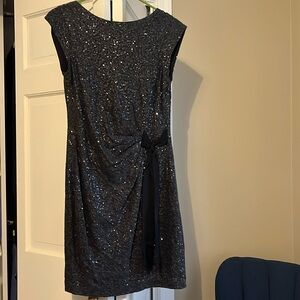 Pretty gray sequin party dress
